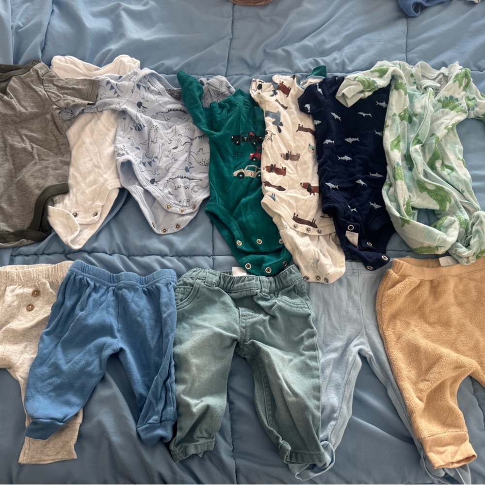 0-3 and 3 month assorted bundle of boy clothes